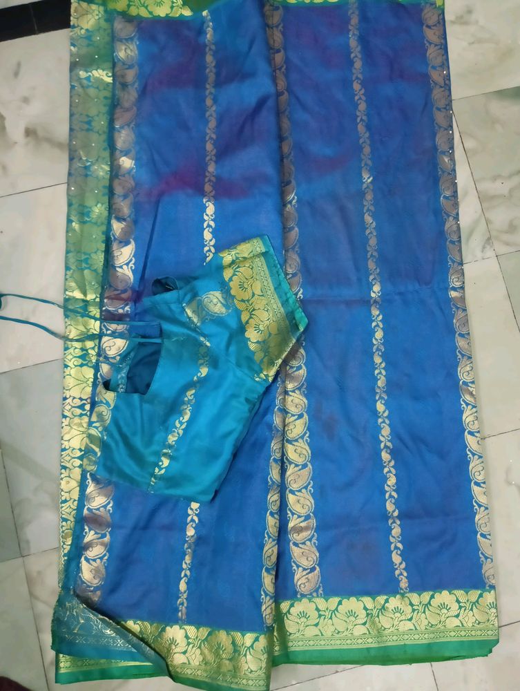 Blue Cotton Pattu Saree 💙💙