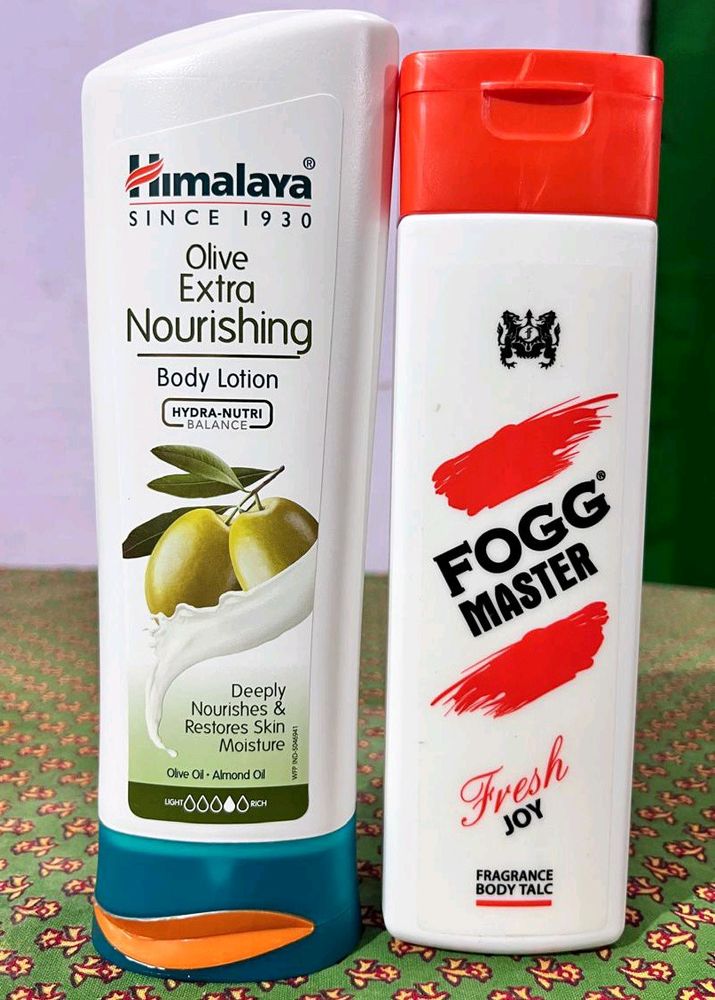 Combo Of Himalaya Body Lotion And Fogg Powder