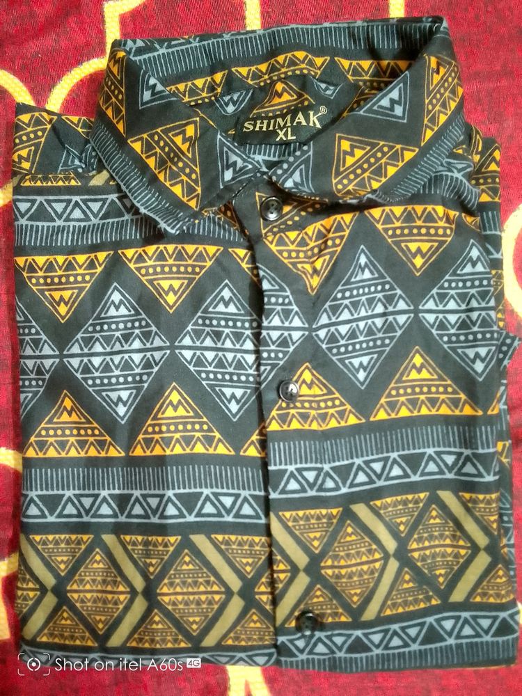 Men Geometric Print Casual Shirt