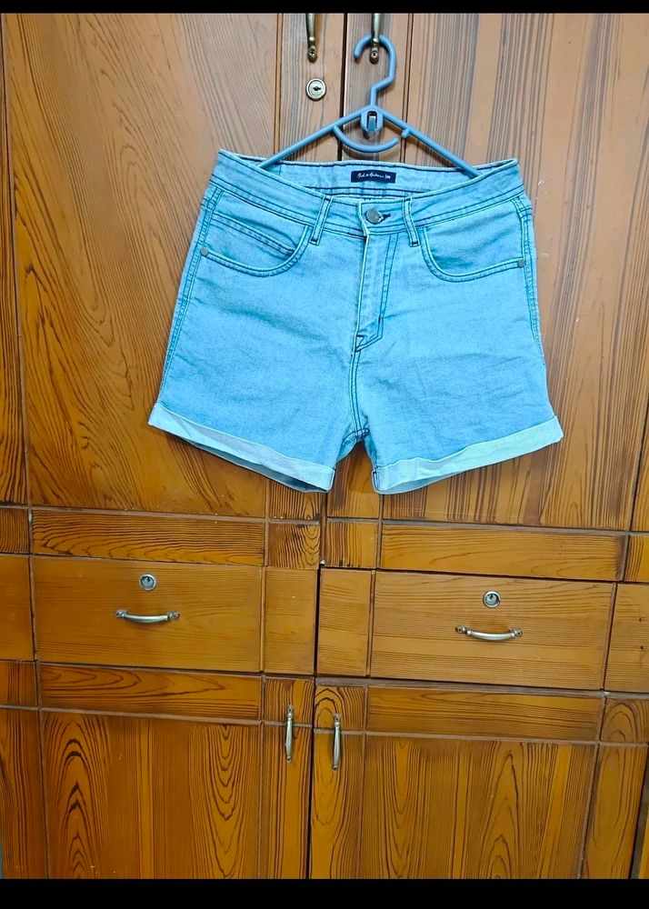 Light Blue Denim Shorts