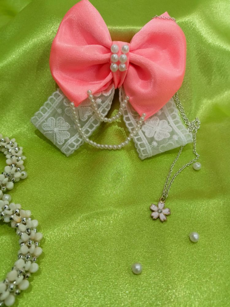 Pink Pearl Bow