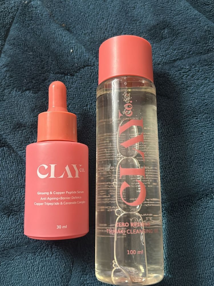 Clay Co. Cleansing Oil And Serum Full New Unused