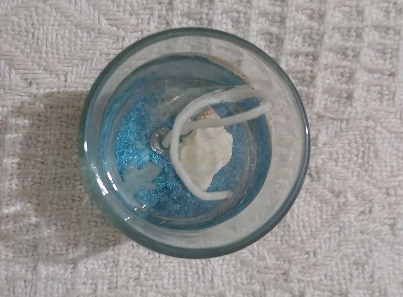 Ocean Theme Candle  /  Handmade