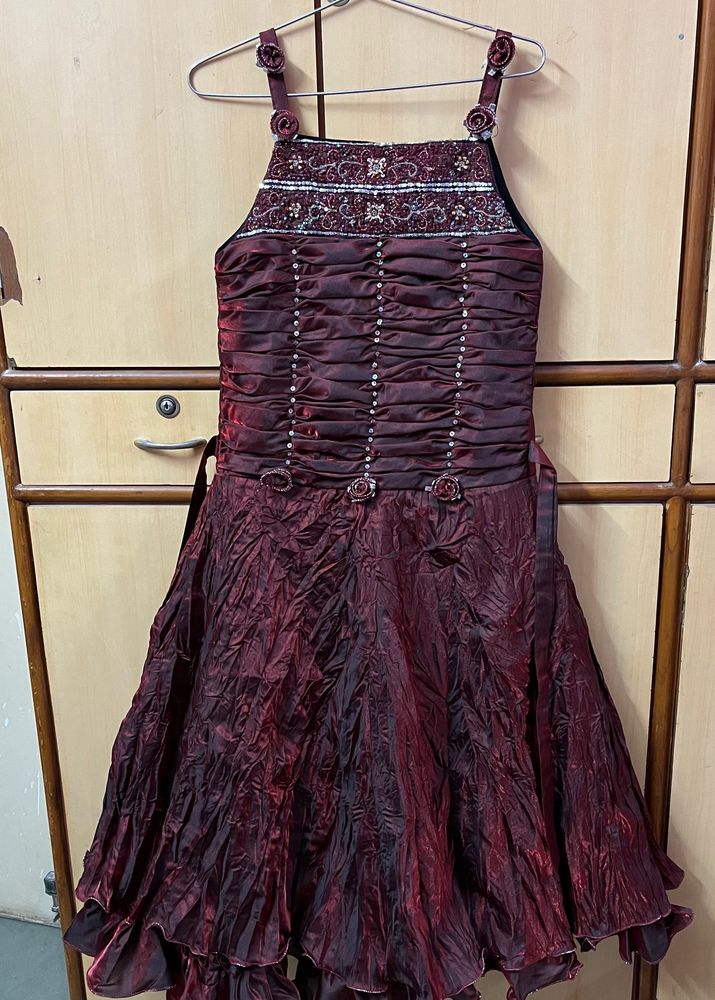 Maroon Midi For Small Girls