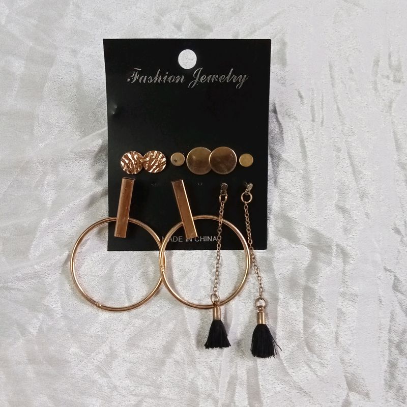 Pack Of 5 Aesthetic Earrings