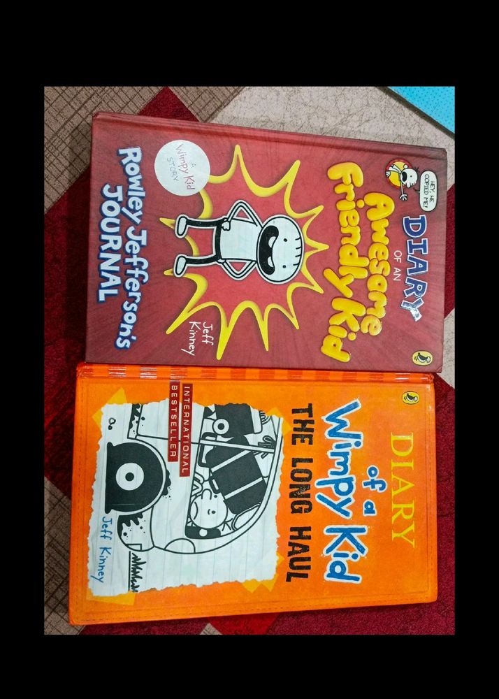 2 Books Diary Of A Wimpy Kid (Hardcover Book)