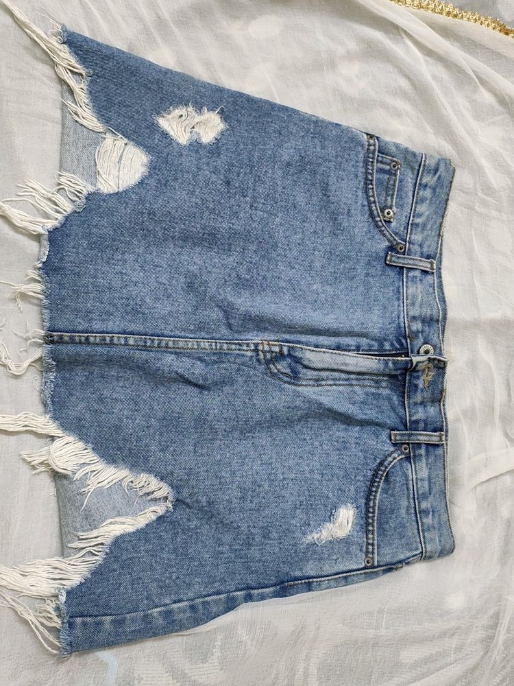 Denim Short Skirt 🫶🏻