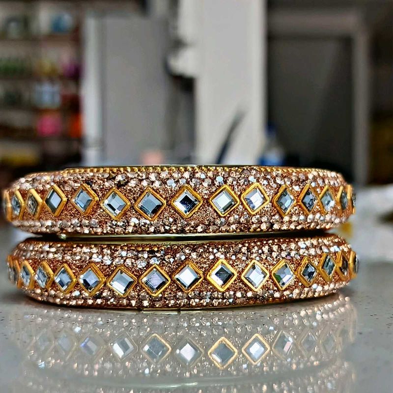 Best Traditional Bangle Set Of 2pcs Glass Bangl