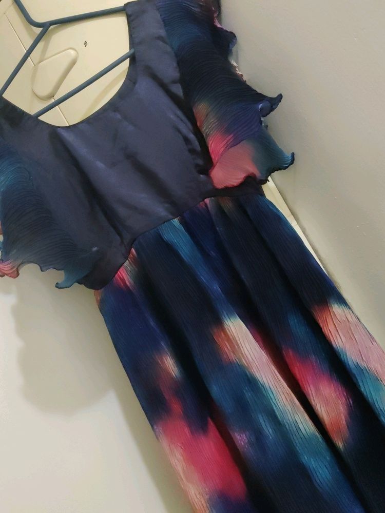 Multicolored Blue Dress