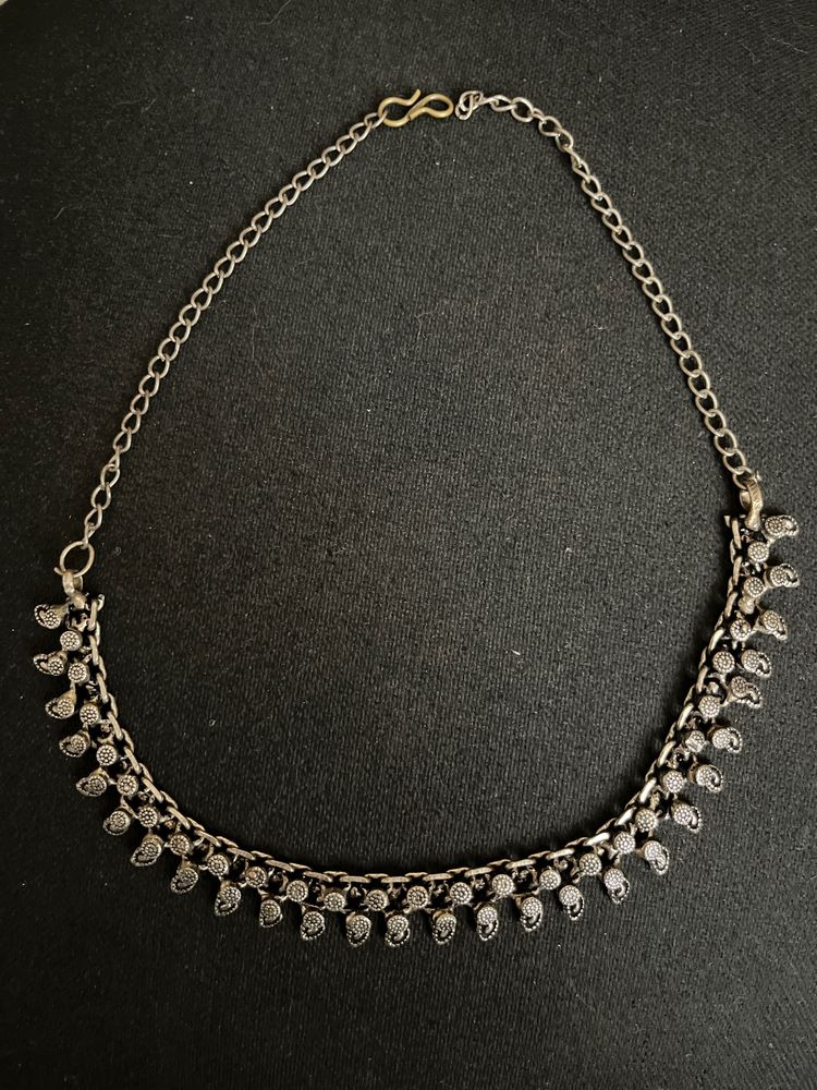 Oxidized Women Chocker Chain