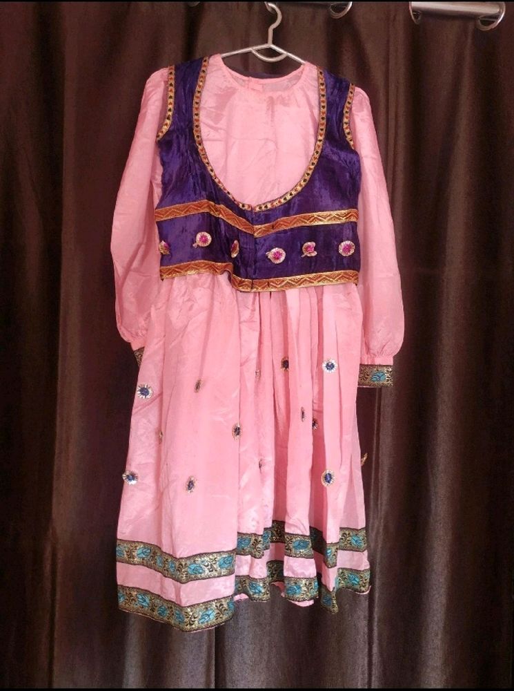 Anarkali Dress With Gitte For Girls Dance