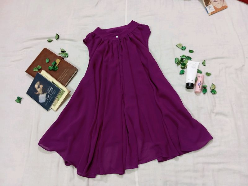 Imported Purple Old Money Flowy Top