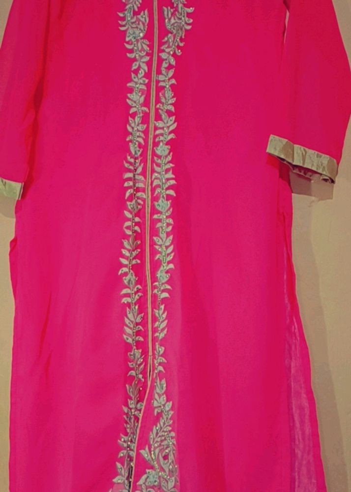 DESIGNER HOT PINK 🔥 LONG KURTI