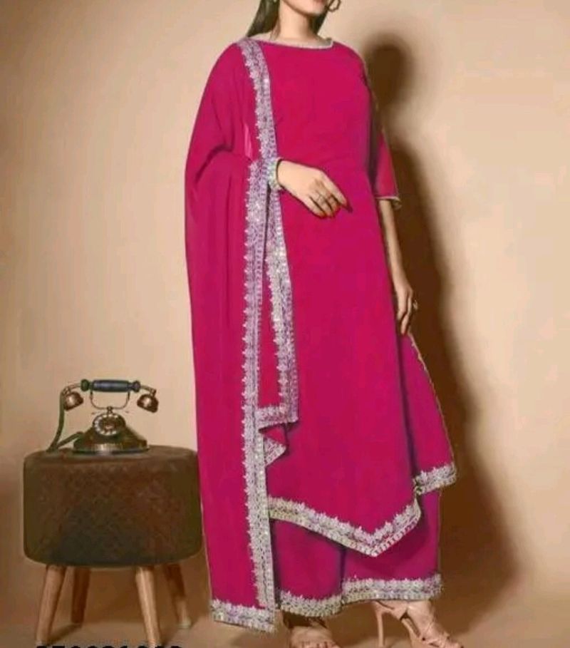 Kurti Palazzo With Dupatta