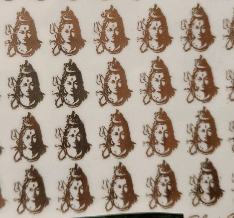 Shivji Metal Golden Sticker