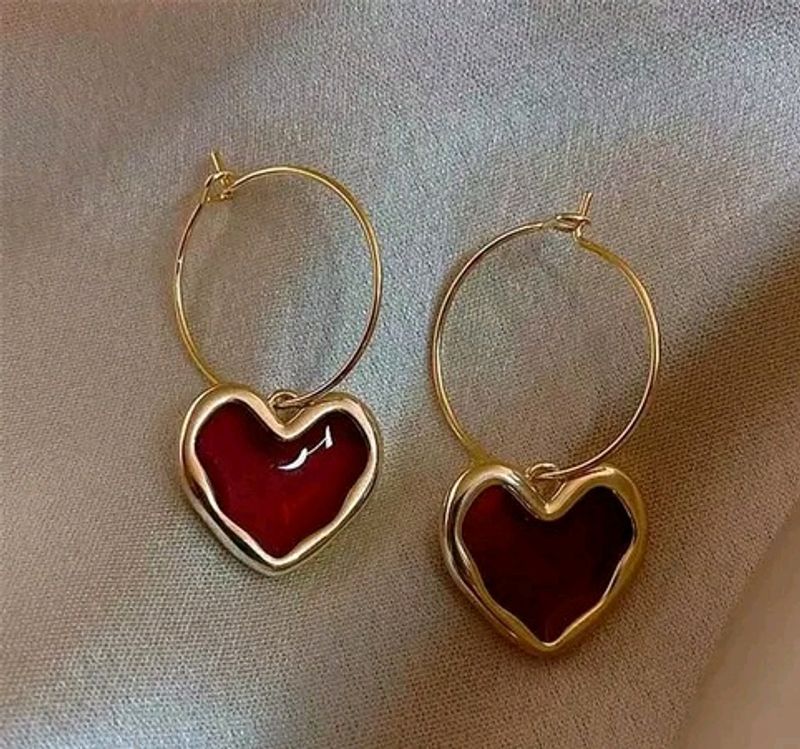 Premium Quality Korean Heart Earings