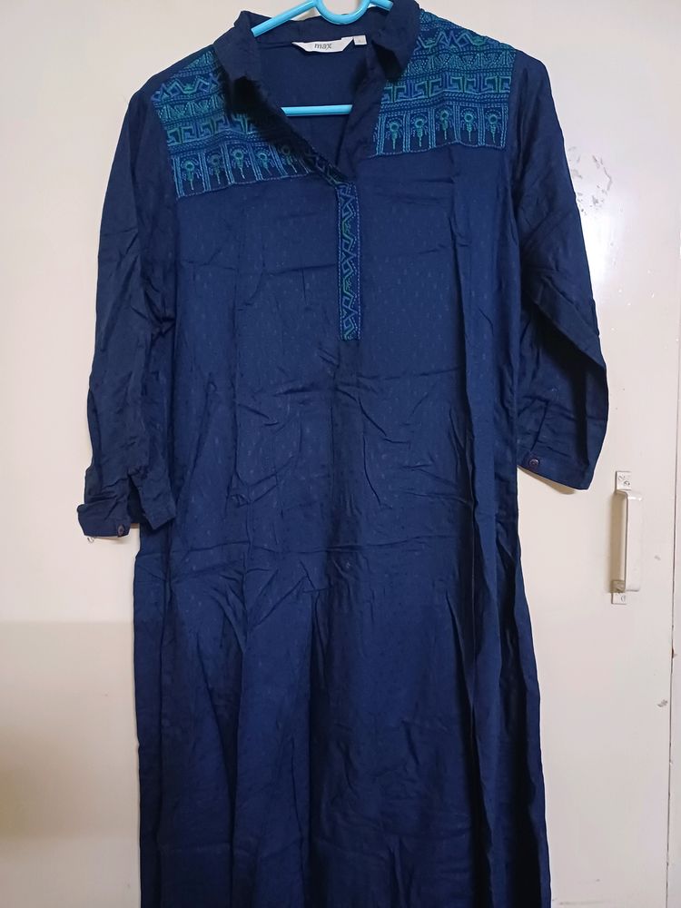 Embroidered A-line Kurta