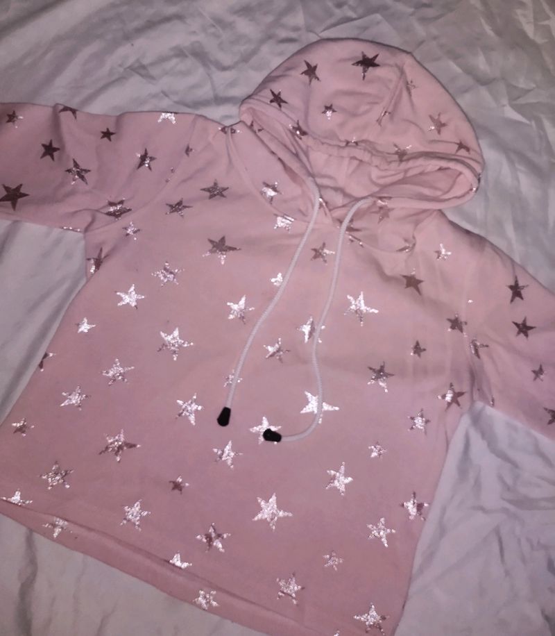 Pink Cropped Hoddie