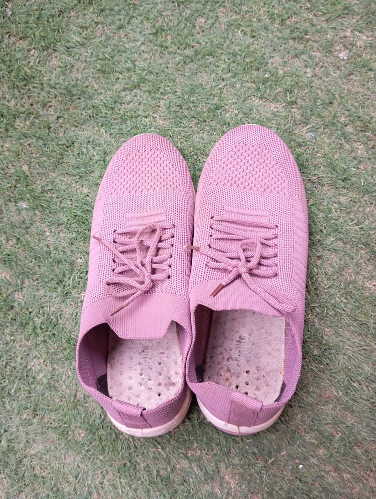 Mauve Pink Sports jogging Shoes For Women