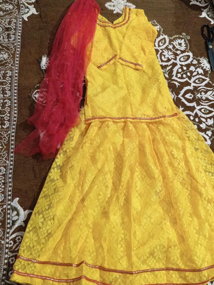 Kids Haldi Lehenga.