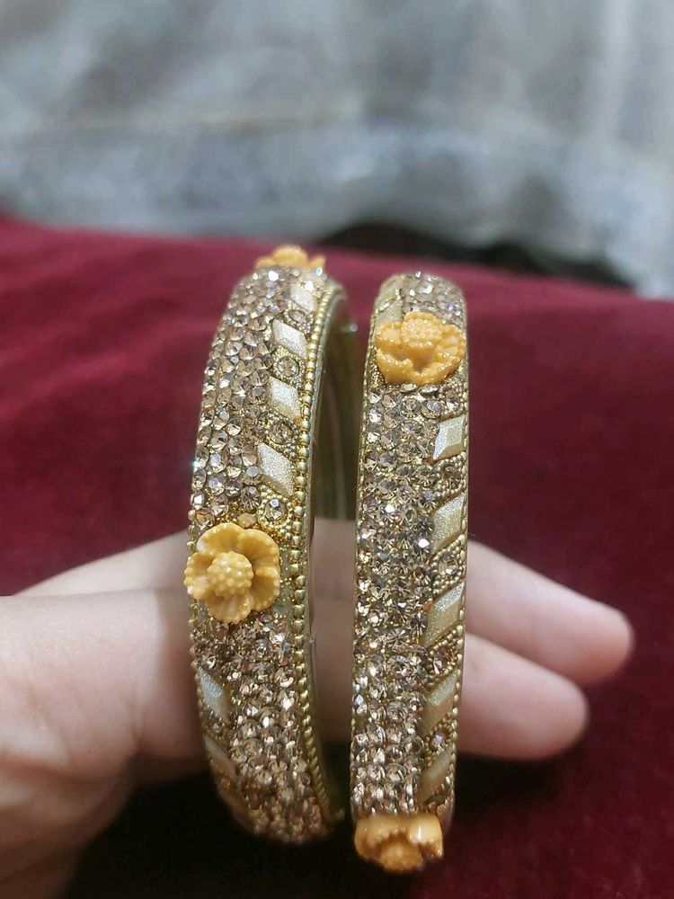 Golden Stone Bangles