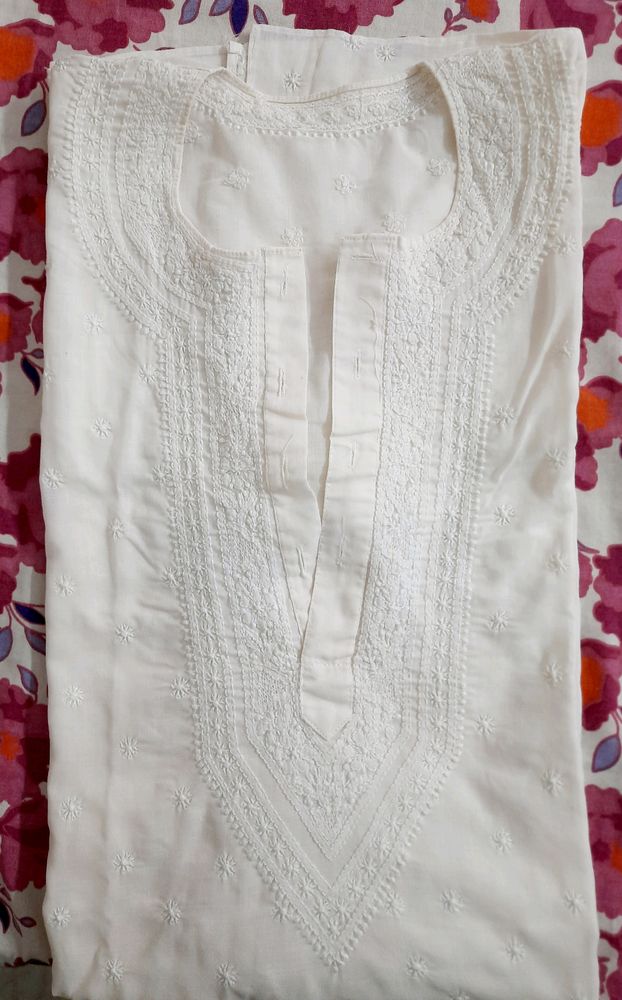 Men White Chikankari Kurta 2