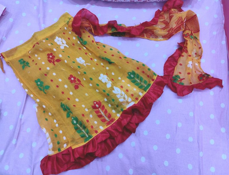 Saree+ Blouse For Girls 2-4 Years