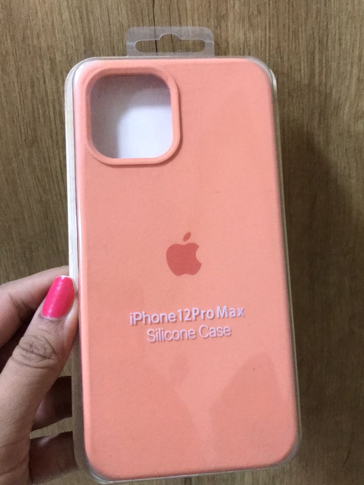 IPhone12ProMax Peach Silicone Cover Case