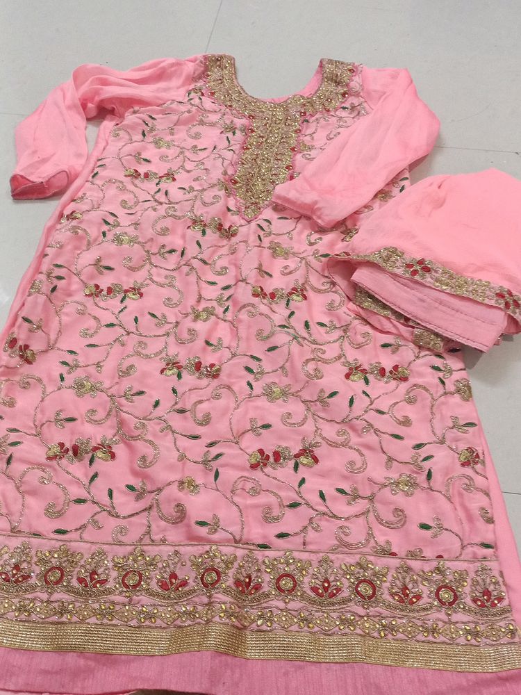 Pink Suit And Dupatta