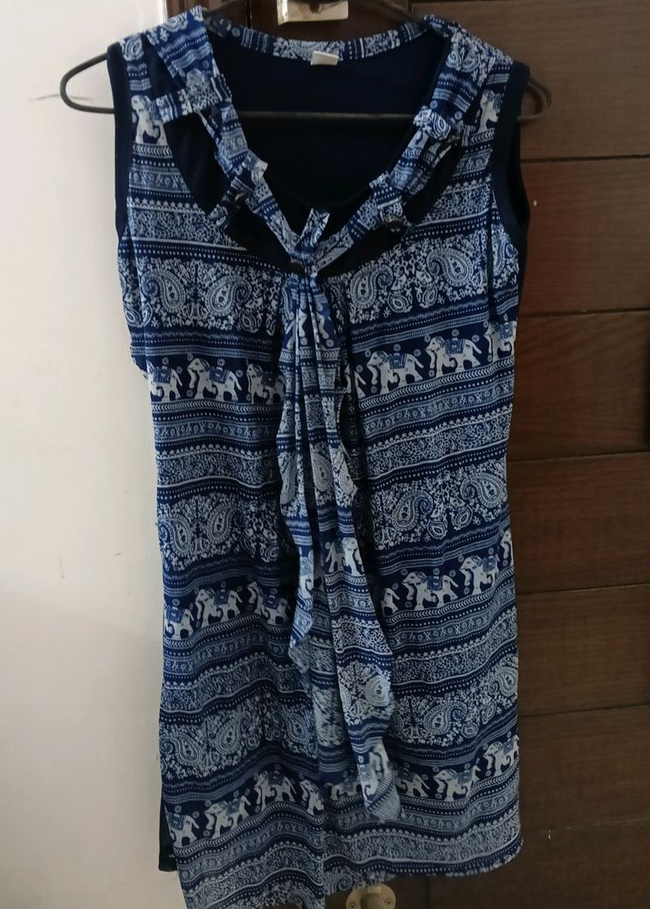 Women Sleeveless Traditional Print Top