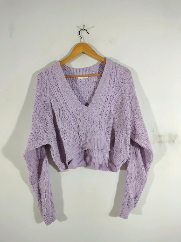 Lavender Cropped Free Suze Sweater