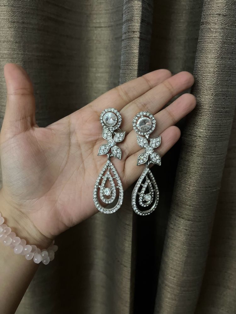 American Diamond Drop Earrings