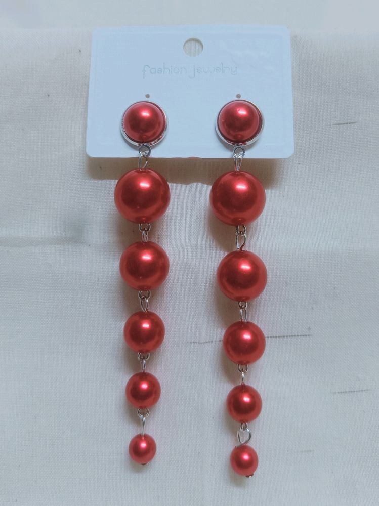 Brand New Long Pearl Earrings