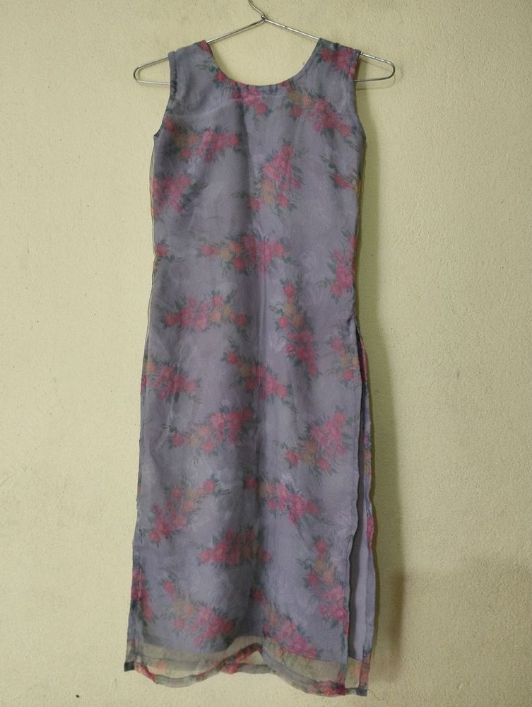 Organza Print Kurti