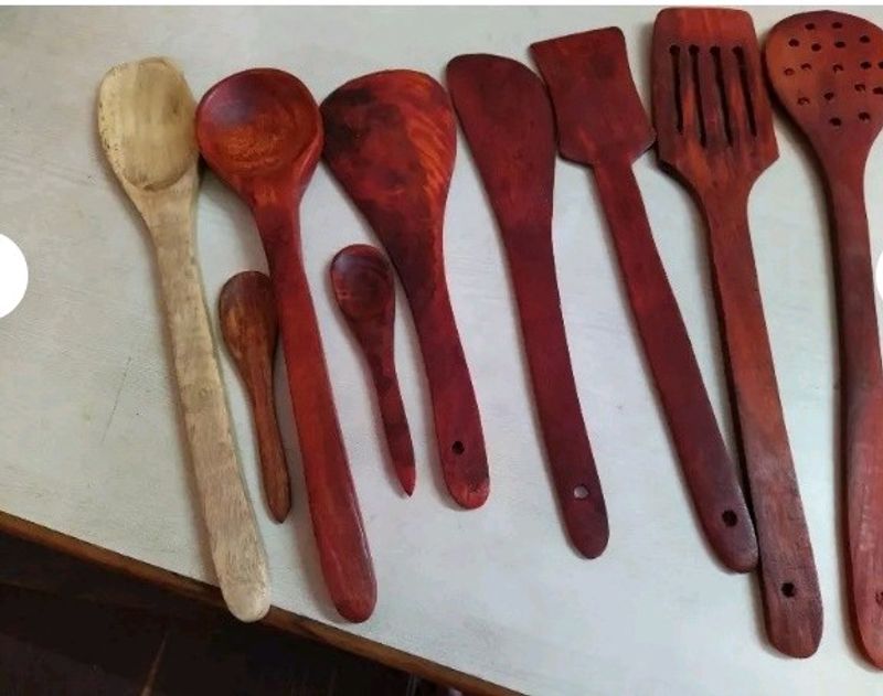 Wooden Kitchen Spoons Set