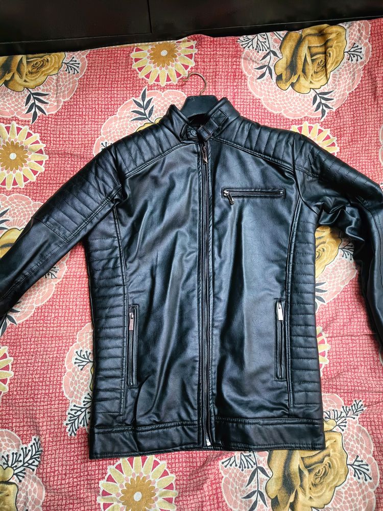 Leather Look Jacket Only One Time Wear