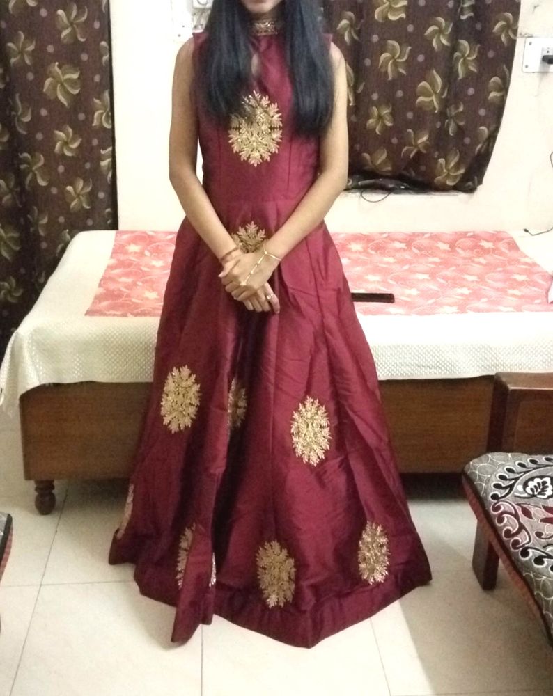 Traditional Maroon Gown