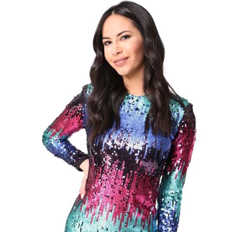 Multicolor Designer Rainbow Dress