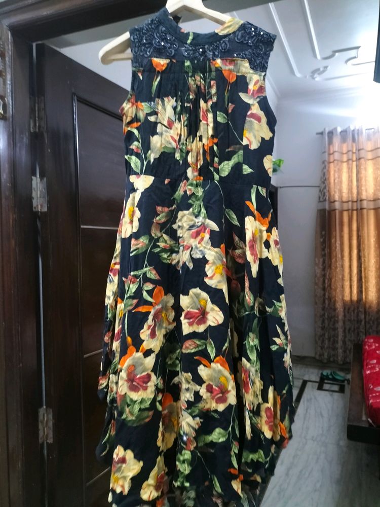 Multi Colour Cotton Designer Dress