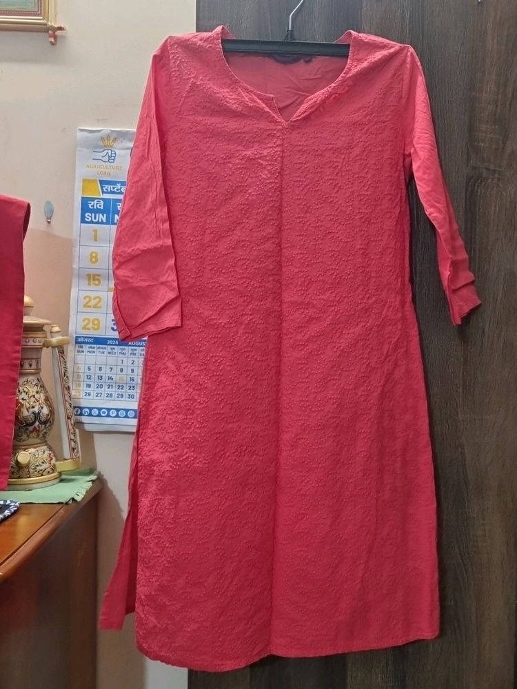 Embroidered Cotton Kurta By Srishti