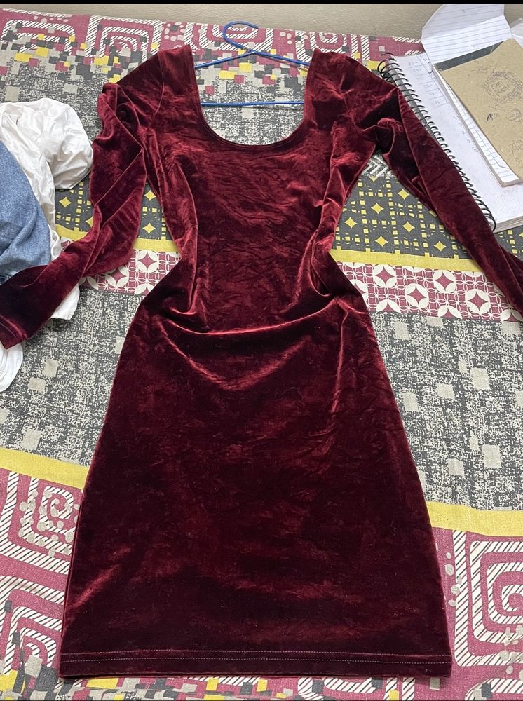 Velvet Sexy Partywear Dress