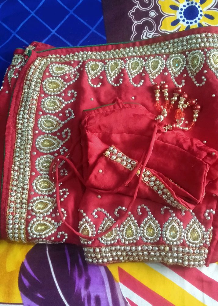 Rad Saree Havy Work