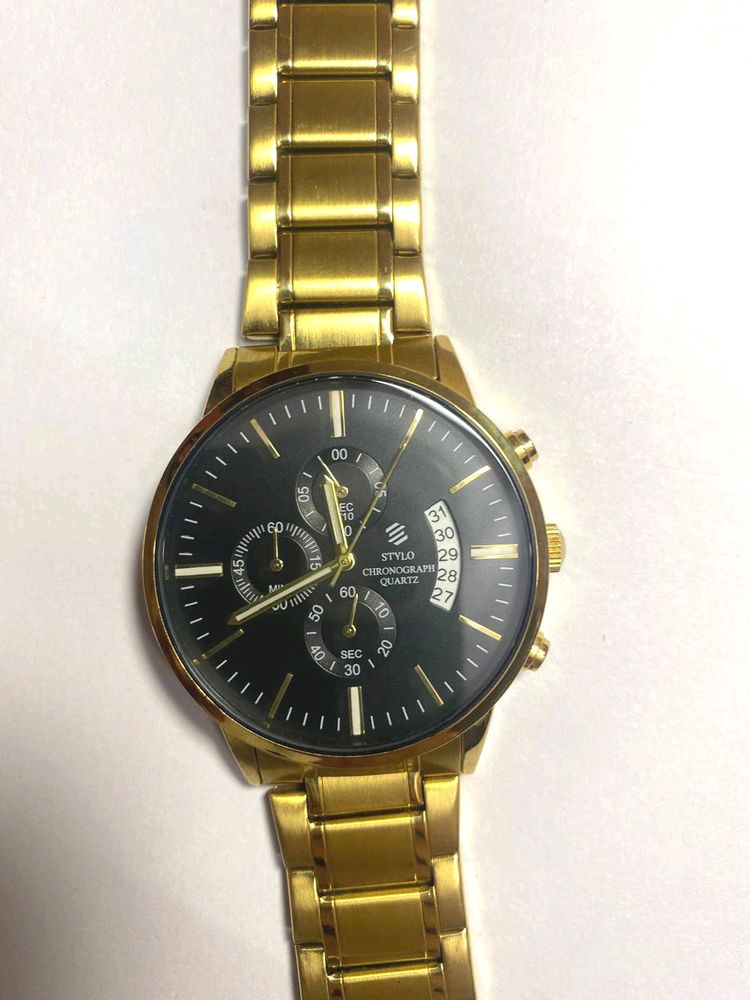 STYLO Chronograph Gold Watch