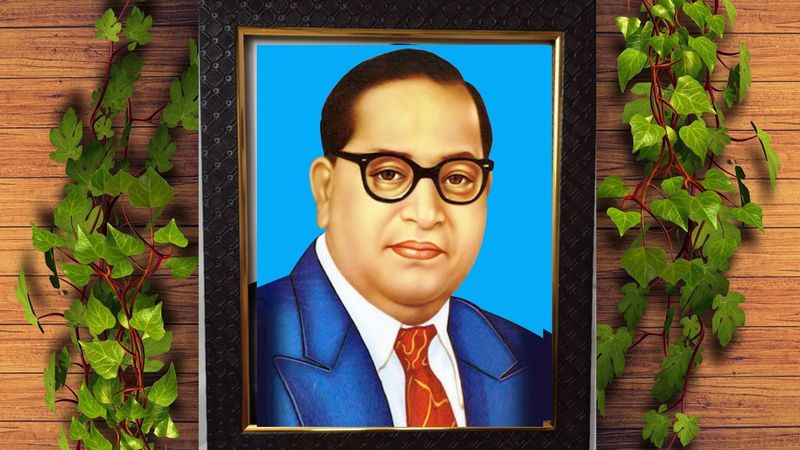 Ambedkar ji black frames painting with lamination