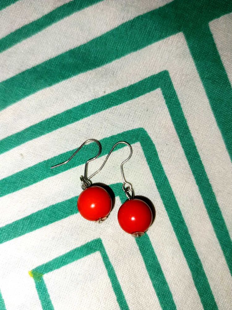 Cherry Red Hanging Earring