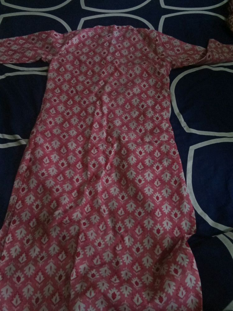 Pink Kurti With Pink Pant