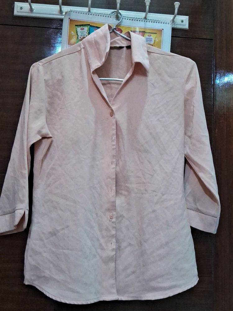 Formal Peach Shirt For Women