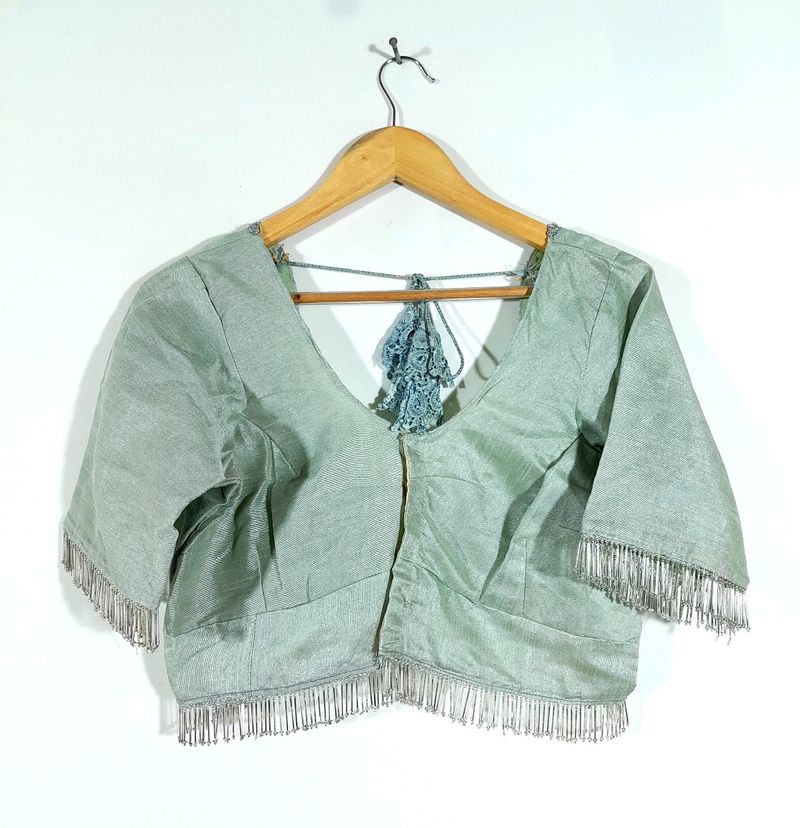 Pastel Green Designer Blouse For Women's