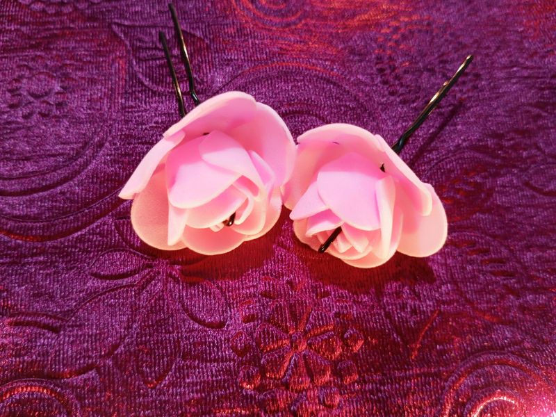 Beautiful Pink Flower Clips💗