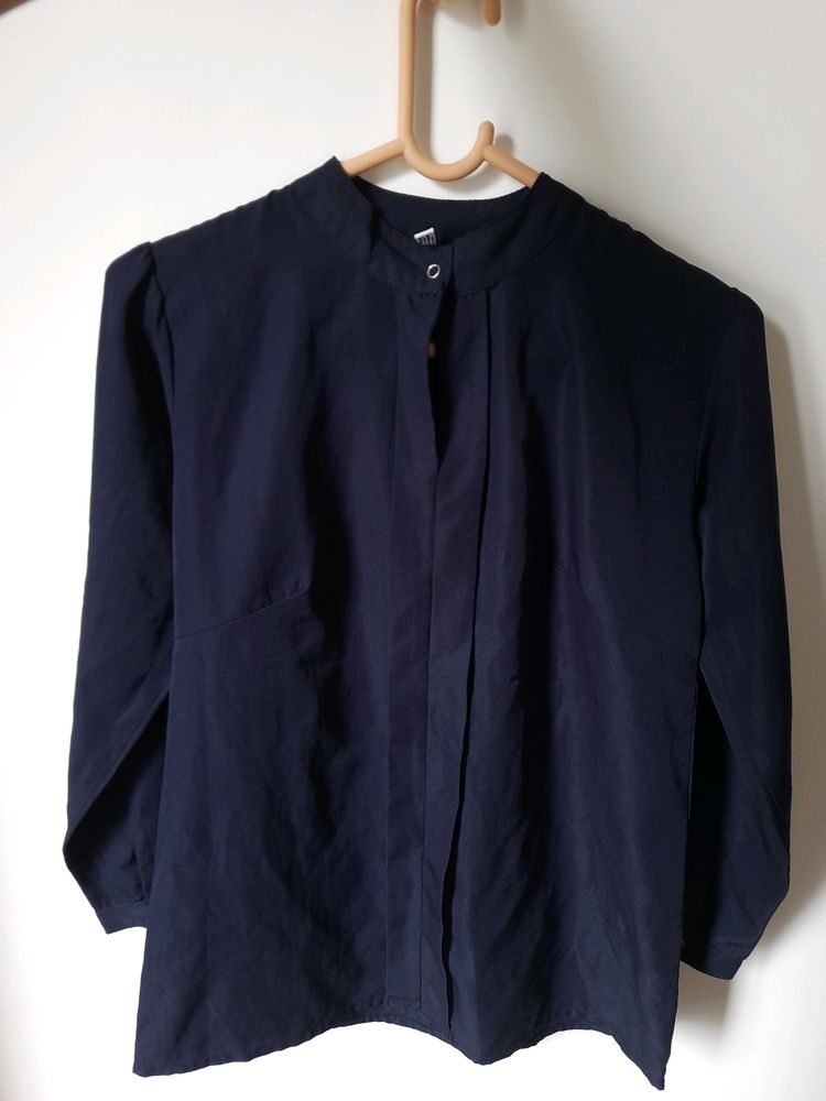 Navy Blue Top Full Sleeves S